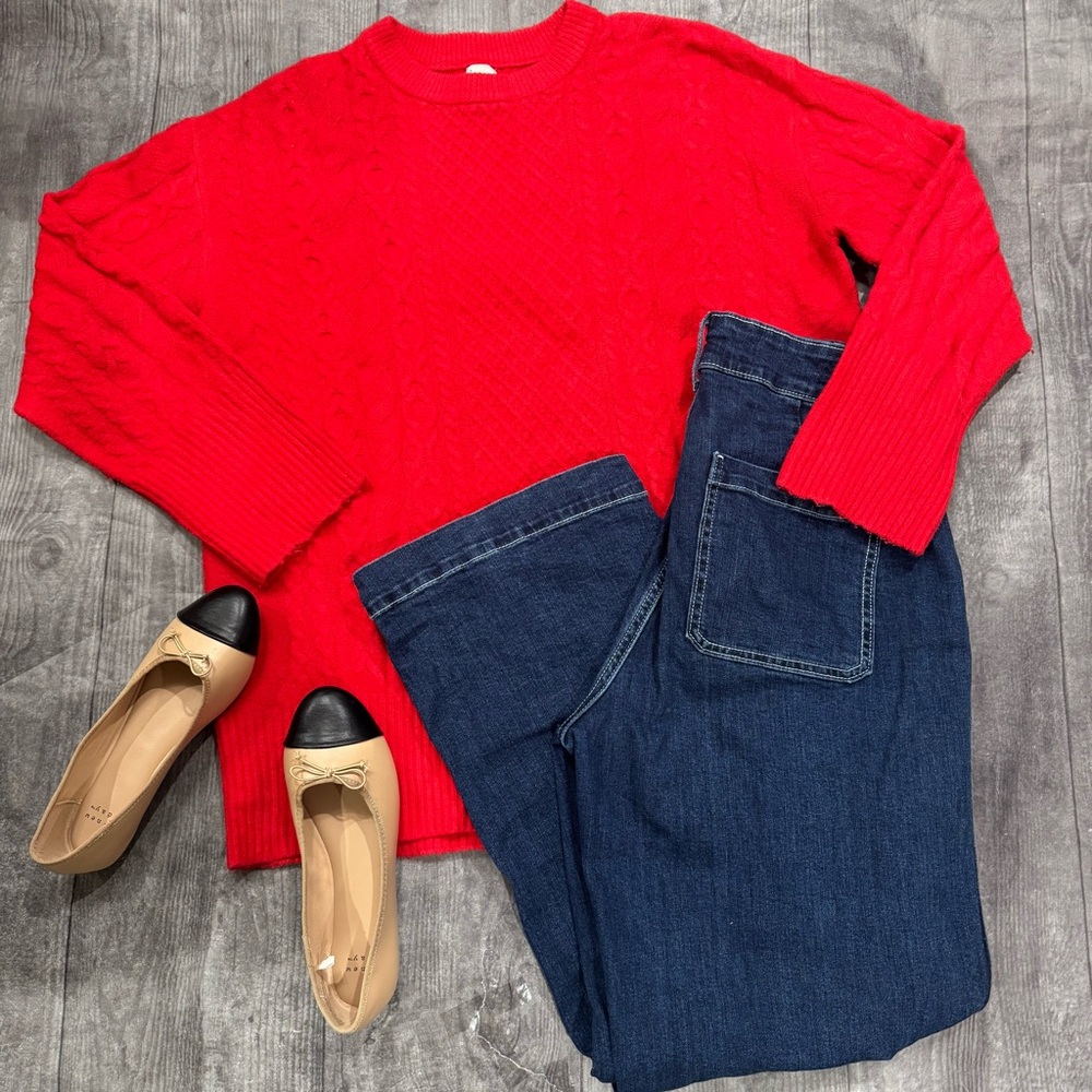 A New Day Red Crew Neck Sweater